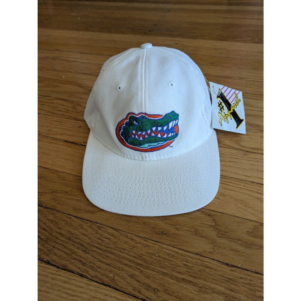 Vintage Florida Gators Hat Cap Snapback white #1 apparel New With Tags, NWT